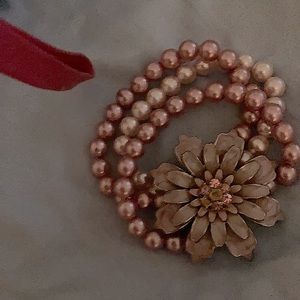 Stretchy great pearl pink bracelet